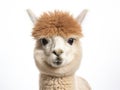 Ai Generated illustration Wildlife Concept of Front view Close-up of Alpaca