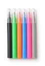 Front view of colorful felt pens Royalty Free Stock Photo
