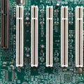 Front View of a Computer Motherboard Chip Royalty Free Stock Photo