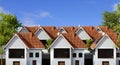 Front view of condominium town houses Royalty Free Stock Photo