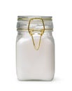 Front view of cosmetic cream glass jar Royalty Free Stock Photo