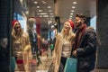 Couple Window Shopping Together Royalty Free Stock Photo
