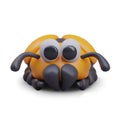 Front view on cute scarab. Cartoon bug character concept