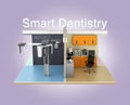 Front view of dental clinic with 'Smart Dentistry' text