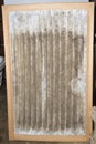 Front View Of A Dirty Furnace Filter