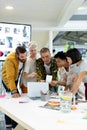 Business people discussing over laptop in the conference room Royalty Free Stock Photo