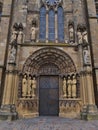 Front view of door of High Cathedral of Saint Peter in Trier, Rhineland-Palatinate, Germany. Royalty Free Stock Photo