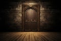 Front view of door, Room entrance Royalty Free Stock Photo