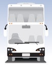 Front view of Double deck touring bus