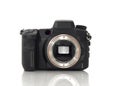 Front view of Dslr camera body and its mirror Royalty Free Stock Photo