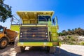 Front view of dumper truck. Royalty Free Stock Photo