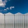 Front view of a dutch glass greenhouse