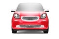 Front view of eco red concept car on white background Royalty Free Stock Photo