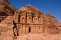 Front view of El Deir or The Monastery, Jordan Royalty Free Stock Photo