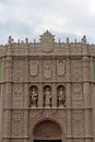Front view of the elaborate carvings and scultptures of the San Diego Museum of Art in Balboa Park, San Diego Royalty Free Stock Photo