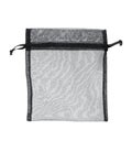 Front view of empty black mesh bag