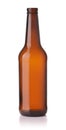 Front view of empty brown beer bottle Royalty Free Stock Photo