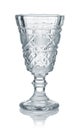 Empty crystal cordial glass