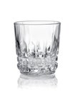 Front view of empty crystal cut shot glass Royalty Free Stock Photo