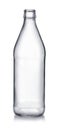 Front view of empty glass beer bottle Royalty Free Stock Photo