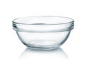 Empty glass bowl Royalty Free Stock Photo