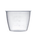 Front view of empty plastic measuring cup Royalty Free Stock Photo