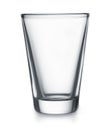 Front view of empty shot glass