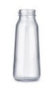Front view of empty small glass bottle Royalty Free Stock Photo