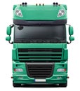 European DAF XF truck in blue-green. Royalty Free Stock Photo