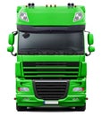 European DAF XF truck in green. Royalty Free Stock Photo