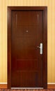 Front view of a family home door. Royalty Free Stock Photo