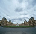 Front view of famous Louvre Museum