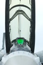 Front view of fighter jet cockpit Royalty Free Stock Photo