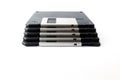 Front view of Floppy discs stacked on white background Royalty Free Stock Photo