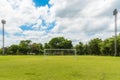 Front view of football goals Royalty Free Stock Photo