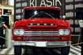 Front view of a Ford f100 red pick-up which produced in USA in 1960. Editorial Shot in Izmir Turkey Royalty Free Stock Photo