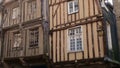 Front view of french colombage houses