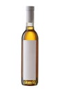 Front view full whiskey, cognac, brandy bottle isolated on white background with clipping path Royalty Free Stock Photo
