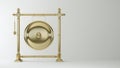 Golden gong with copy space