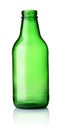 Front view of green empty beer bottle Royalty Free Stock Photo