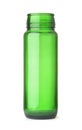 Front view of green glass wide neck bottle
