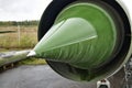 Front view of nose and engine inlet of Soviet Mikoyan-Gurevich MIG-21bis