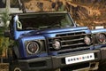 Front view and headlights detail of a new INEOS Grenadier 4x4. Royalty Free Stock Photo