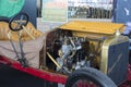 Hispano Suiza  engine view during the vintage and classic car exhibition, ClassicMadrid, in Madrid, Spain Royalty Free Stock Photo