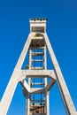 Front view of historic hoist tower Royalty Free Stock Photo