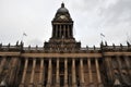 Front view of the historic leeds town hall in west yorkshire