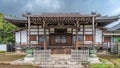 Front view of Honden (Main Hall) of Enjoin or Enjouin. Shingon sect, Toyoyama school of Buddhism temple. One of Tamagawa 88 sacred Royalty Free Stock Photo