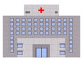 Front view of a hospital