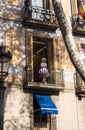 Front view Hostal in Barcelona City Summer 2014
