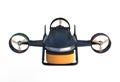 Front view of a hybrid drone which have 2 mode to fly. lift up vertically and flying in horizon